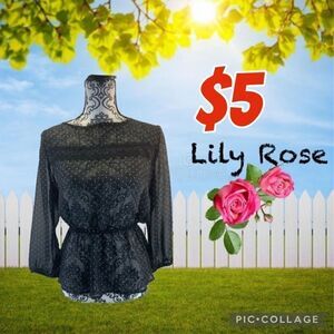 $5 ADD ON ITEM/Lily rose black polkadot cinched waist